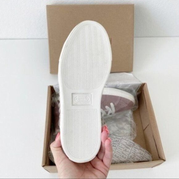 NEW Steve Madden Studded Suede Leather High-top Sneakers Mauve 8.5 - Picture 3 of 6